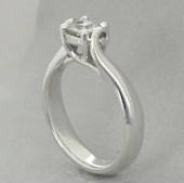 Diamond Set Princess cut Engagement Ring