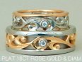 R251 PLAT 18CT ROSE GOLD   DIAM